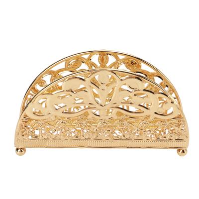 Serviettenhalter Galvanisieren Hohl Eisenmuster Desktop Vertikal Gold Metall Taschentuchhalter für