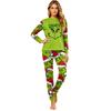 Christmas Matching Family Pajama Set for Parent and Child with Long Sleeve Top and Long Pants