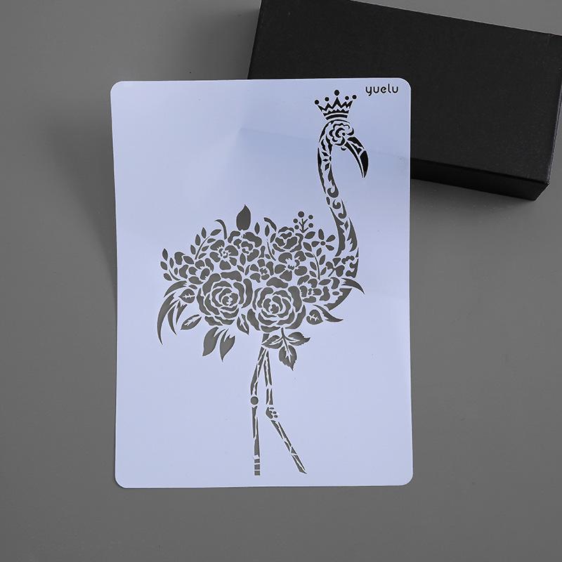 YUELU Creative Animal Lace Ruler Scratch Art Template