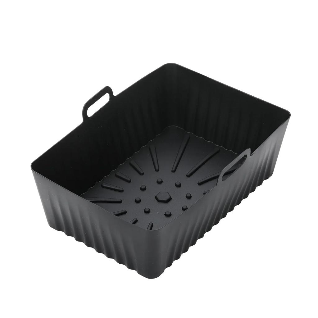 1pcs Air Fryer Silicone Tray Rectangle Oven Baking Tray Basket Reusable Liner Insert Dish for Ninja Foodi Pan Accessories