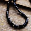 Luxury natural stone crystal 7 colors simple fashion European and American popular jewelry hexagonal column collarbone chain necklace jewelry