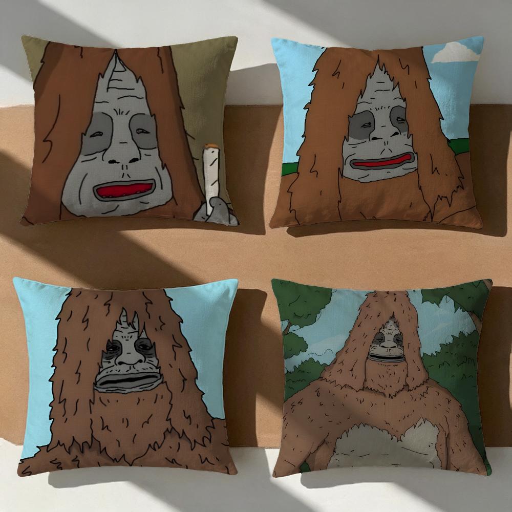 Sassy The Sasquatch Cushion Cover Pillow Cover Nordic Minimalist Throw Doublesided Print Cushion Case For Sofa Bedroom Decor