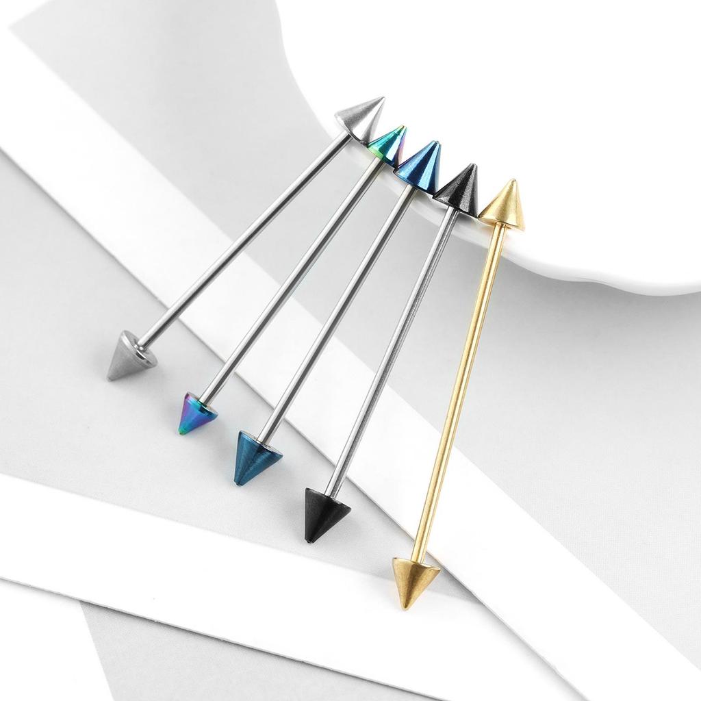 Set Cercei Cartilaj Oțel Inoxidabil Săgeată Dublă și Inel pentru Buric