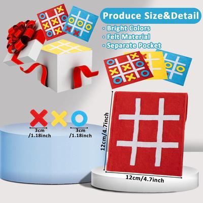 Tic Tac Toe Mini Board Games - 12PCS, 3 Colors for Party, Family, Travel, Outdoor, Classroom