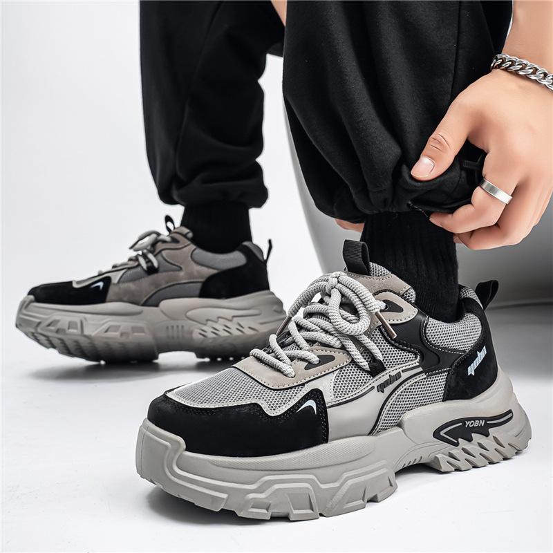 New Casual Sports Shoes Mesh Platform Men's Shoes Versatile Dad Shoes YBPLJ