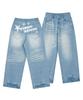 Pantalons Larges en Denim avec Impression sur le Dos VENHIT