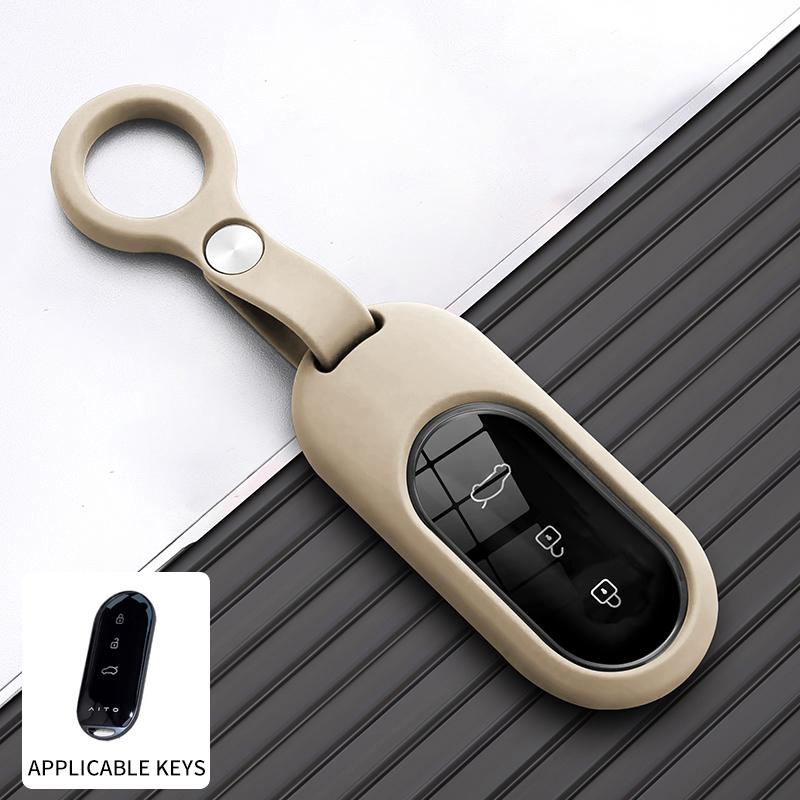 Liquid Silicone Car Key Holder For Aito M5 M7 M8 M9 Car Smart Key Fob Case Cover