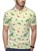 Men'S Short-Sleeve Polo Shirt with Flat Digital Print Pattern - No Texture