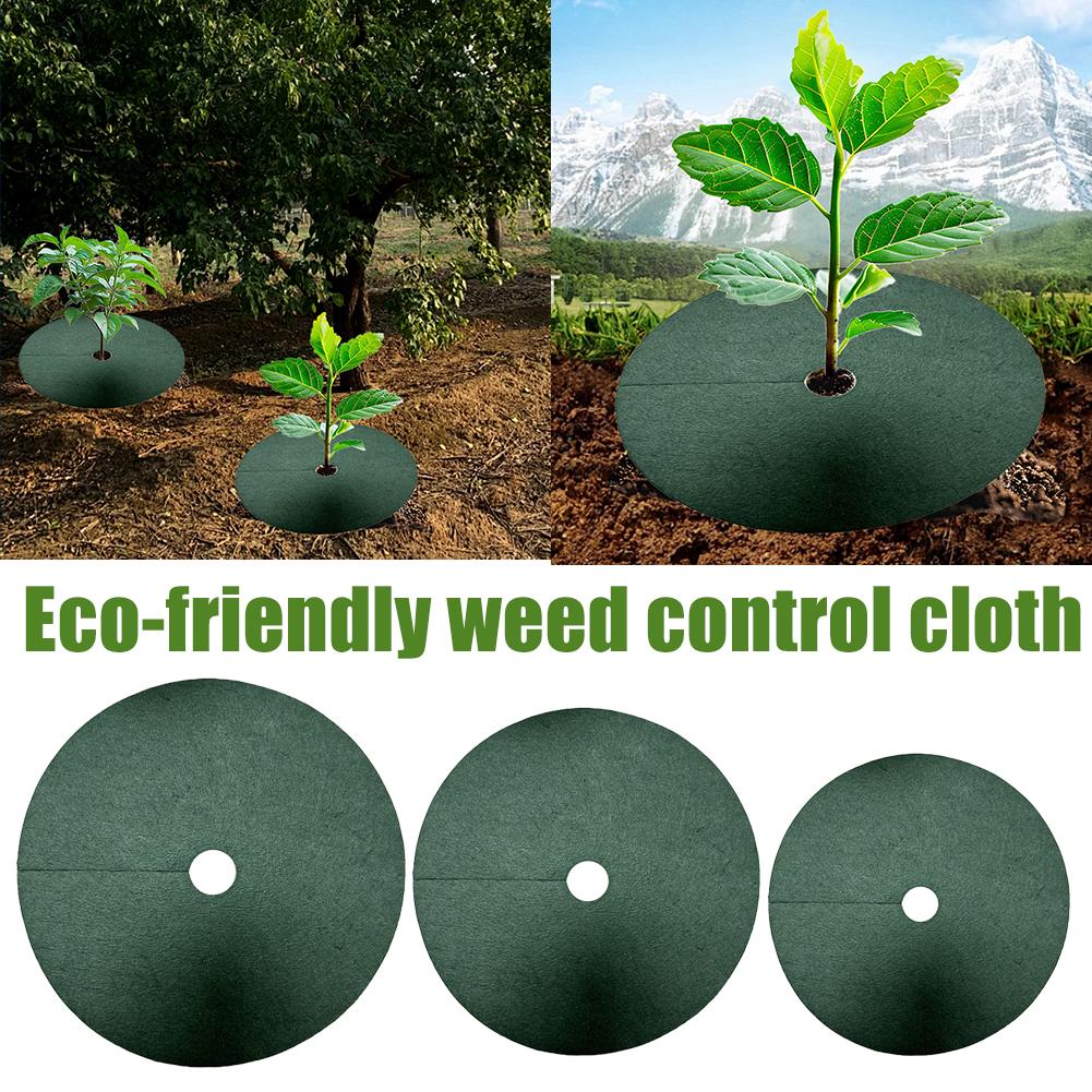 Weed Control Cloth Moisture Retention & Root Ventilation Degradable Round Color Weeds Fabric Gr H8A0