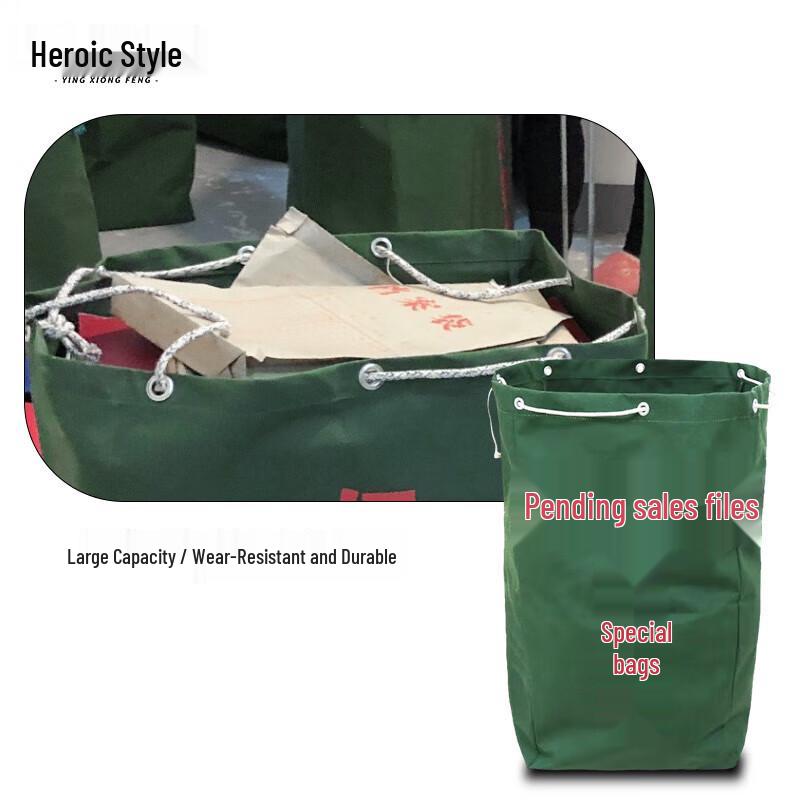 Large Waterproof Heavy-Duty Canvas Archival Document Bag