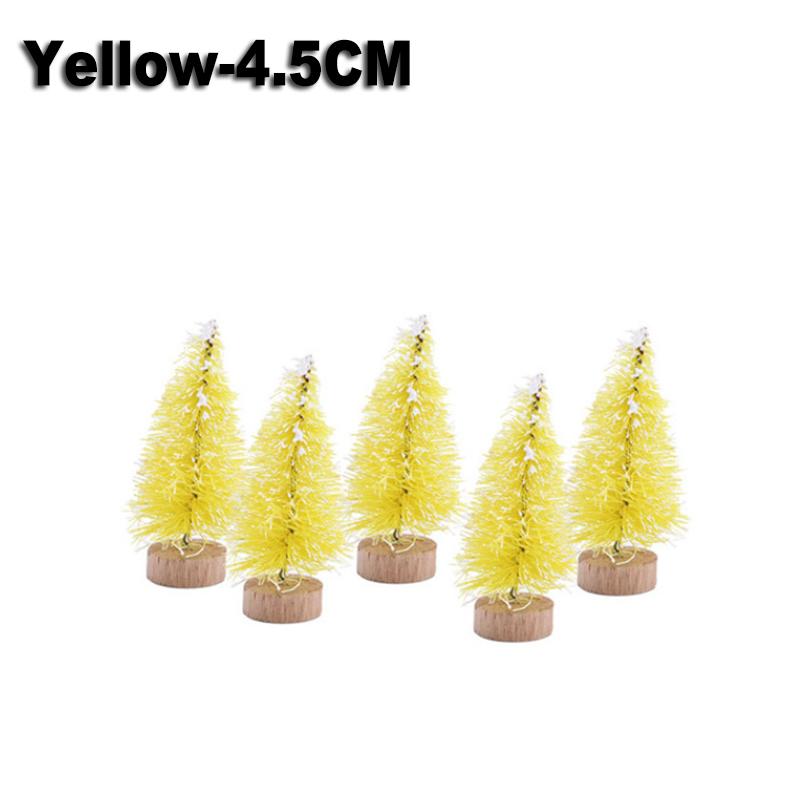 50PCS Mini Christmas Tree Sisal Silk On Cedar Christmas Window Decorations Christmas Tree Christmas Desktop Decorations