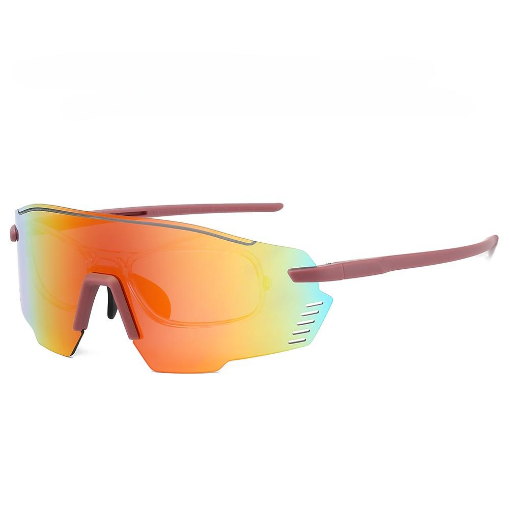 Protective Sports Goggle Men Fashion Oversized Mirror Outdoor Protective Sunglasses Women Trendy Anti-UV Cycling Shades