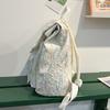 Embroidery Bag Women's Shoulder Bag Large Capacity College Style Backpack Student Schoolbag