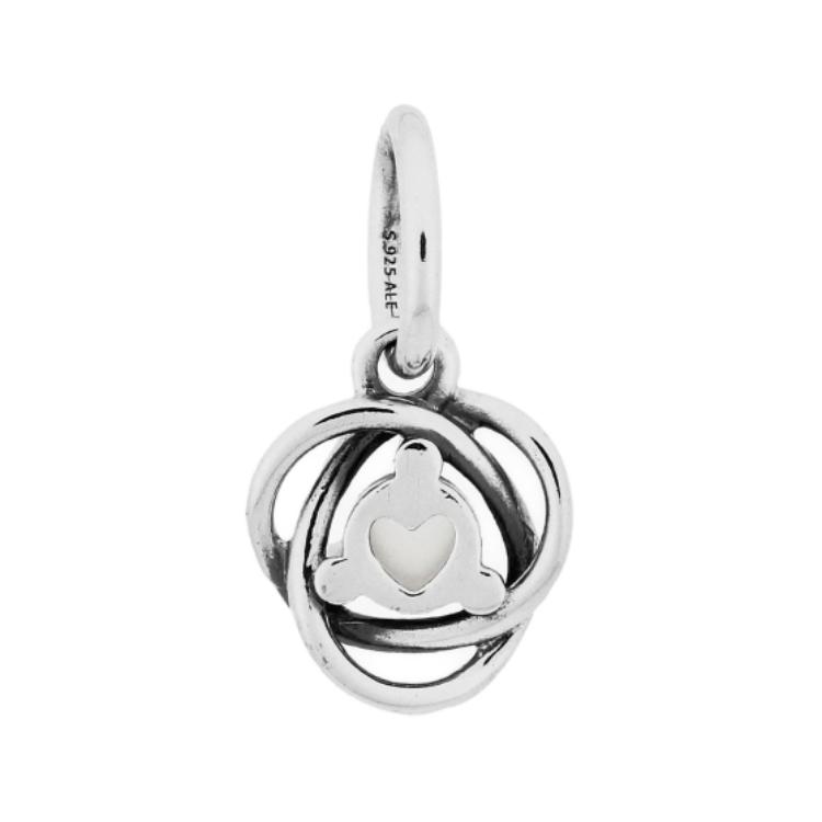 Pandora Original Design Sterling Silver Pendant Couple Unisex pendants White 793125C06