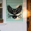 Vintage Black Lacquered Metal Owl Wall Art, Rust-Resistant Iron Bird Sculpture for Home Decor & Gift