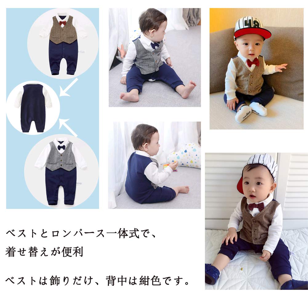 Fairy Baby Elf Baby Formal Layered Perfect for Baby and More Size Boy's Romper, Style, Weddings, Showers, (Gray, 66)