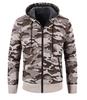 Men's 2021 Camouflage Plus Size Velvet Sweater Cardigan Slim Fit Hooded Jacket