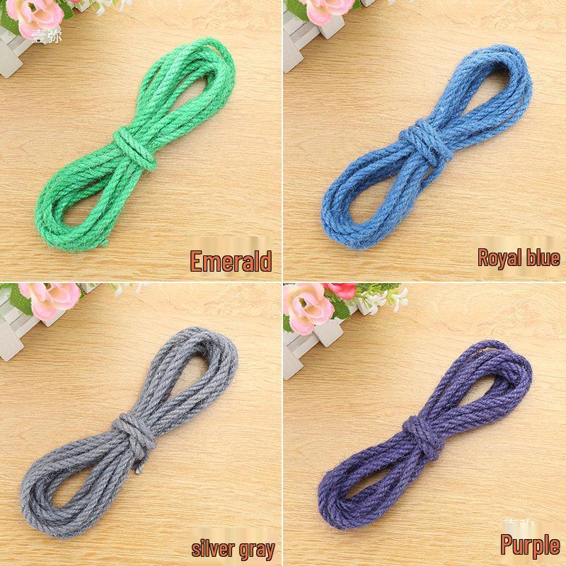5mm Colored Sisal Rope for Cat Tree DIY, Handmade Hemp Rope for Ornaments, Tube Wrapping, and Flower Pot Decoration