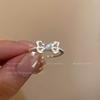 Cat's Eye Stone Bow Opening Pearl Ring - Women's Summer Luxury High-End Sexy Ring for Index Finger - Sweet Finger Ring