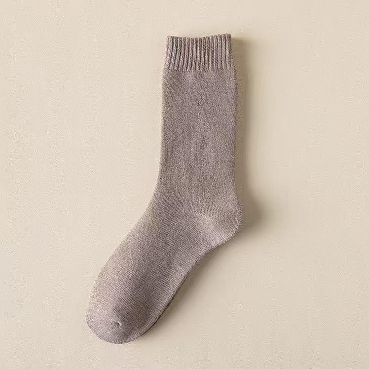 Men's Thickened Cotton Socks Warm Mid-tube Socks Soft Skin-friendly Casual Socks
