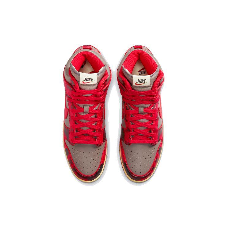 Nike Dunk High 1985 Acid Wash Unisex Sneakers Red University-Red Chile-Red DD9404-600