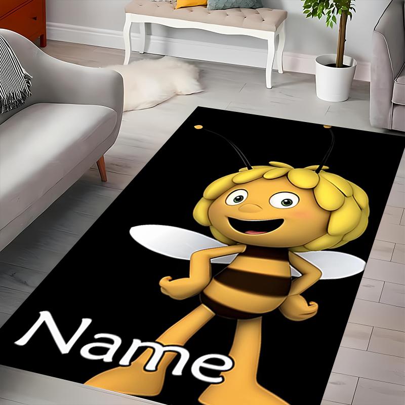 Custom personalization Maya the Bee Area Rug - Perfect For Kitchen, Bathroom,Laundry Room Decor Large Size Available,Gift All Seasons