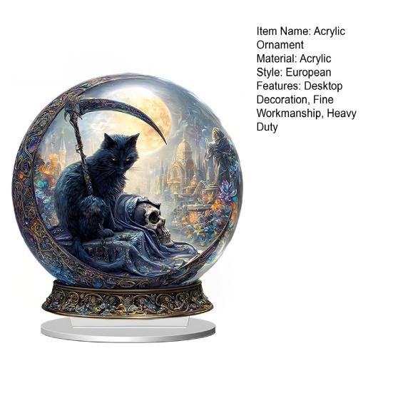 2D Acrylic Animal Table Sign Horse Cat Peacock Elephant Castle Moon House Ornament Home