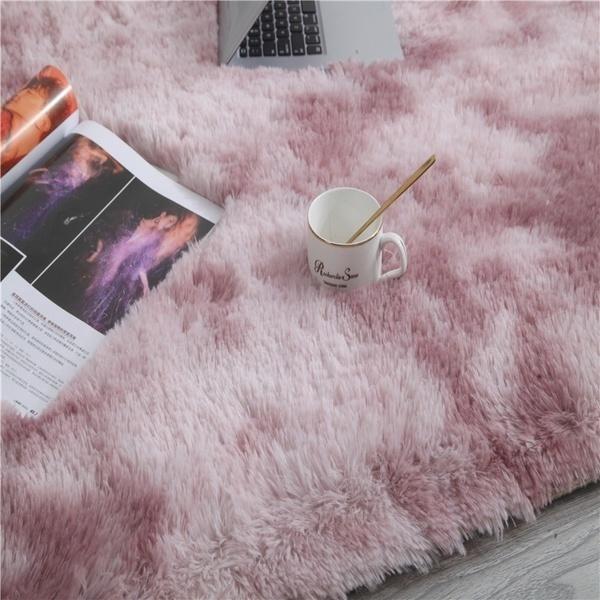 Super Soft Tie-Dye Umělecký koberec Podlaha Ložnice Obývací pokoj Kuchyně Rohož Huňaté Koberce Gradient Barva Nadýchaná plocha Koberec předsíň Dekorace domácích potřeb