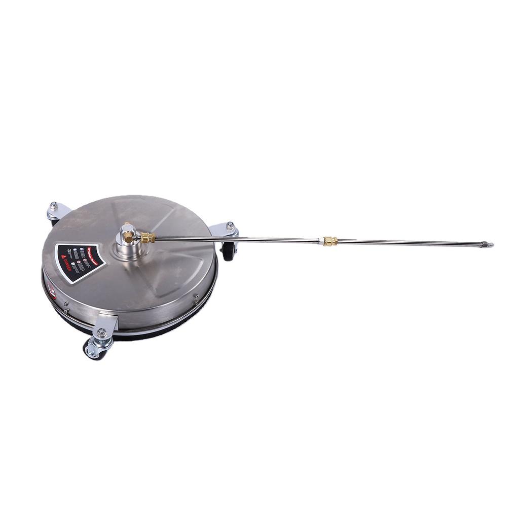 15 Inch Pressure Washer Surface Cleaner Stainless Steel Power Washer Accessory with 2 Extension Wand Quick Connect for