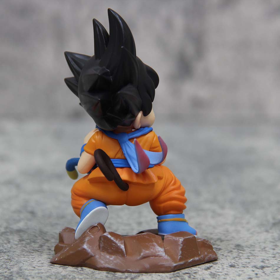 Muñeco Dragon Ball Superior 14cm Figuras de Niño Goku Goku Abraza Pura Yamcha Modelo Anime PVC Colección Decoración de Escritorio Estatua Juguete Regalo