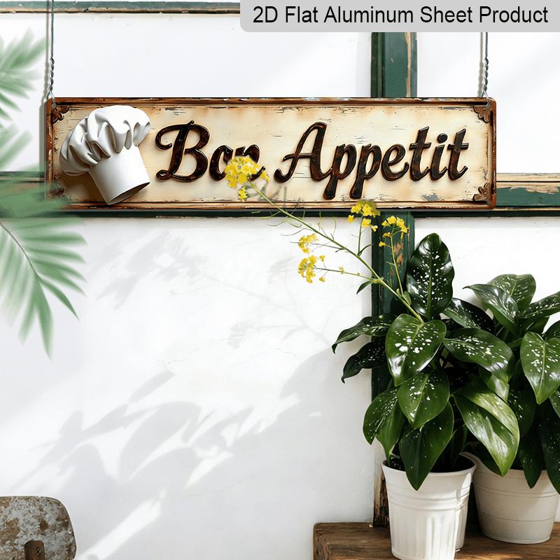 Gourmet Antique Aluminum Decorative Sign-farmhouse 2D Plane Printing, Kitchen, Courtyard, Cafe, Bar Wall Hanging Art Poster-indoor/outdoor