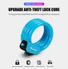 1.2M Portable Bicycle Lock PVC Steel Cable Anti-theft Waterproof Cycling Lock Portable Extended Thick Mountain Bike Lock