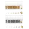 1 Box/Los Edelstahl 7 Größen Gold Stahl Farbe Offene Biegeringe Sets Für Diy Armband Halskette Schmuckherstellung Zubehör
