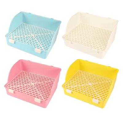Bunny Potty Tray Easy To Clean Rectangular Pee Pan for Chinchillas Guinea Pigs Dwarf