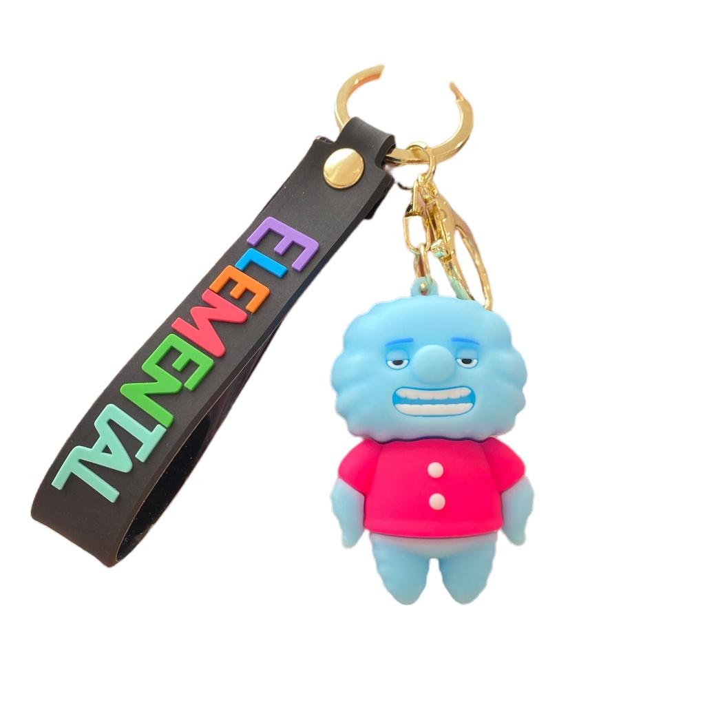 Cute Elemental City Pvc Keychain For Kids And Adults