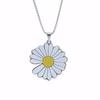 Süßer und cooler Stil Edelstahl Kleine Zhuju Halskette, Hip-Hop Trend Sonnenblumen Anhänger, Romantischer Partner Partnerlook Schmuck