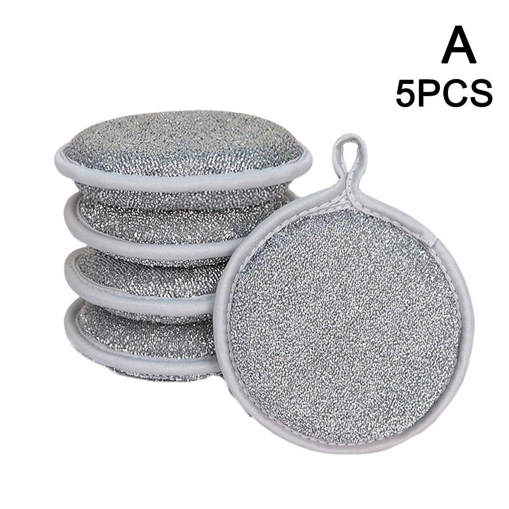 

5/10/15/20 шт. двухсторонняя губка для мытья посуды многоцелевые проволочные тряпки для мытья посуды многоразовые салфетки для влажной и сухой уборки