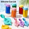 Travel Soda Can Lids Silicone Straws Can Covers For Canned Beverages Beer Juice Bpa-free Covers Can Reusable Jar Cap Accessory