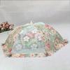 Dustproof Mesh Table Cover Fly Proof Stain Proof Table Cover Food Cover Lace Mesh Folding Vegetable Cover 2024