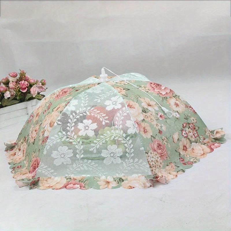 Dustproof Mesh Table Cover Fly Proof Stain Proof Table Cover Food Cover Lace Mesh Folding Vegetable Cover 2024