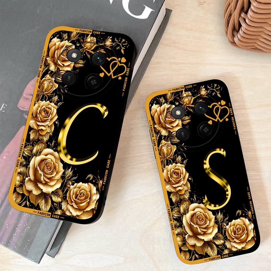 For Honor Magic 7 Lite Case For Magic 8 Lite Rose Letters Soft Phone Back Cover For Magic7 Magic8 Lite Liquid Silicone Fundas
