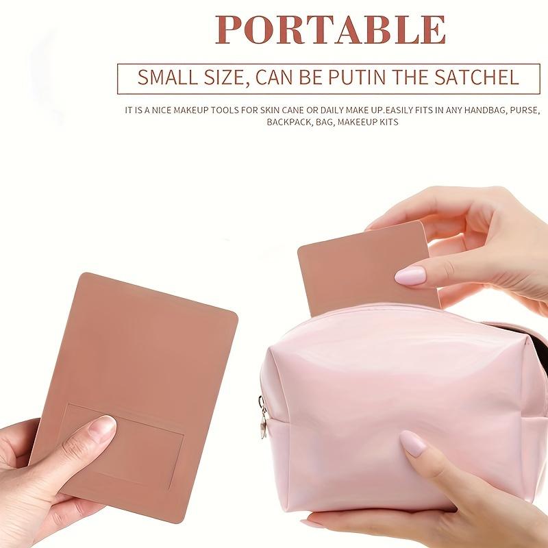 5-Piece Mini Makeup Brush Set with Mirror - Makeup Case with Mirror, Foundation Brush, Eyeshadow Brush, Foundation Blush Brush