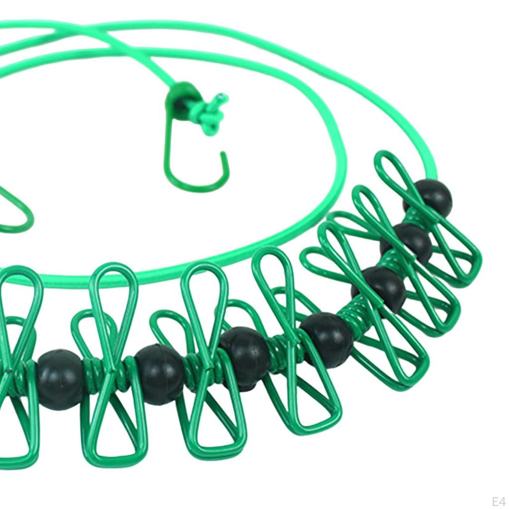 Balcony Clothes Drying Line Windproof Travel Clothesline Adjustable Retractable Rope