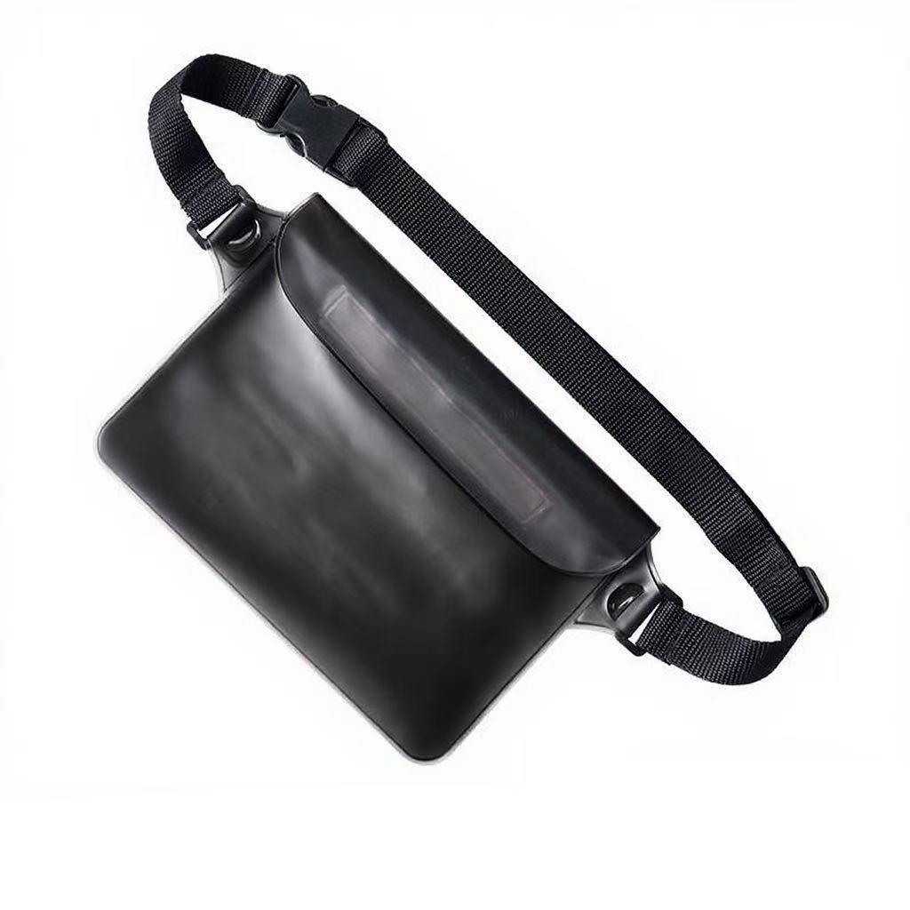 1pc Large-Capacity Belt Bag, 3-Layer Sealed Touchscreen Phone Pouch, Stylish Travel Storage Bag – Keeps Your Phone Safe & Dry чёрный