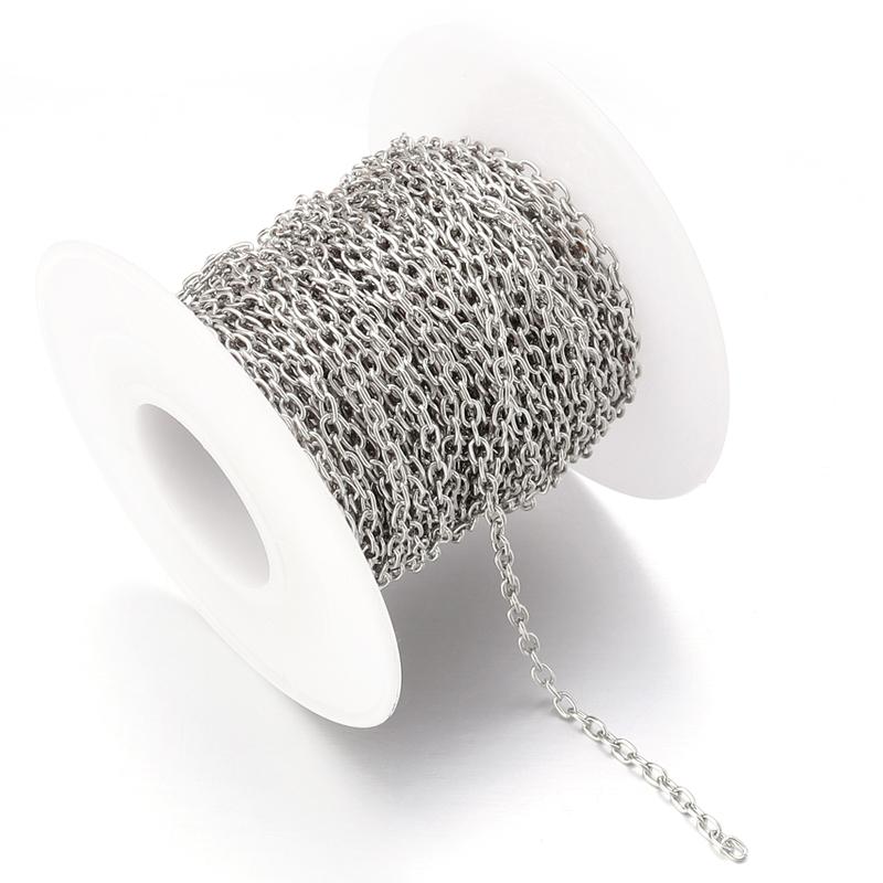 5-10 Yards/Roll High Quality Necklace Chain Bulk Cross Chains For Jewelry Making Findings DIY Necklace Bracelet Chain Materials