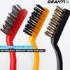 DRAHTIX Mini Drahtbürsten Set Messingbürste Nylon Edelstahl Bürste [3er Set]