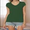 Women's T-Shirt, Breathable Skin-Friendly, Slim Fit Casual Solid Color Tee