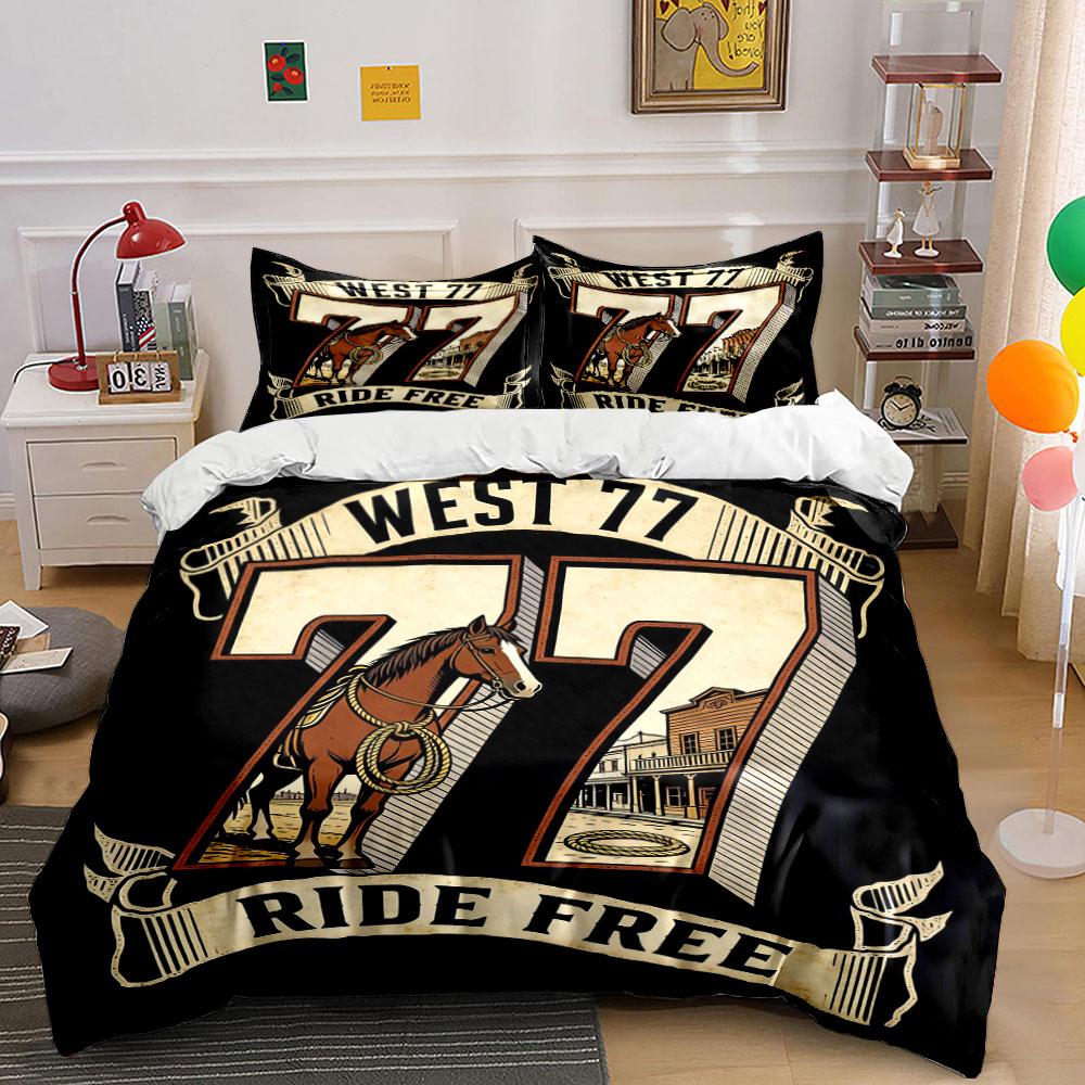 

Horse, buildings, West 77 . Bedding sets Duvet cover sets Duvet covers Pillowcases(1 * Duvet Cover 2 * Pillowcases, without duvet insert) 135x200cm