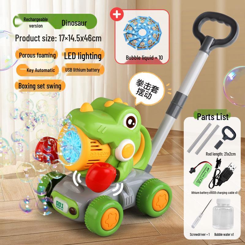 2025 Handheld Automatic Bubble Machine Toy for Kids – Outdoor Push Cart Bubble Blower