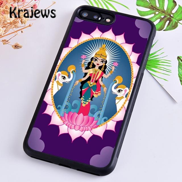 Krajews Lakshmi Hindu Goddess Phone Case Cover For iPhone 17 Air 16 15 14 Plus 11 12 13 Pro Max Coque Shell Fundas